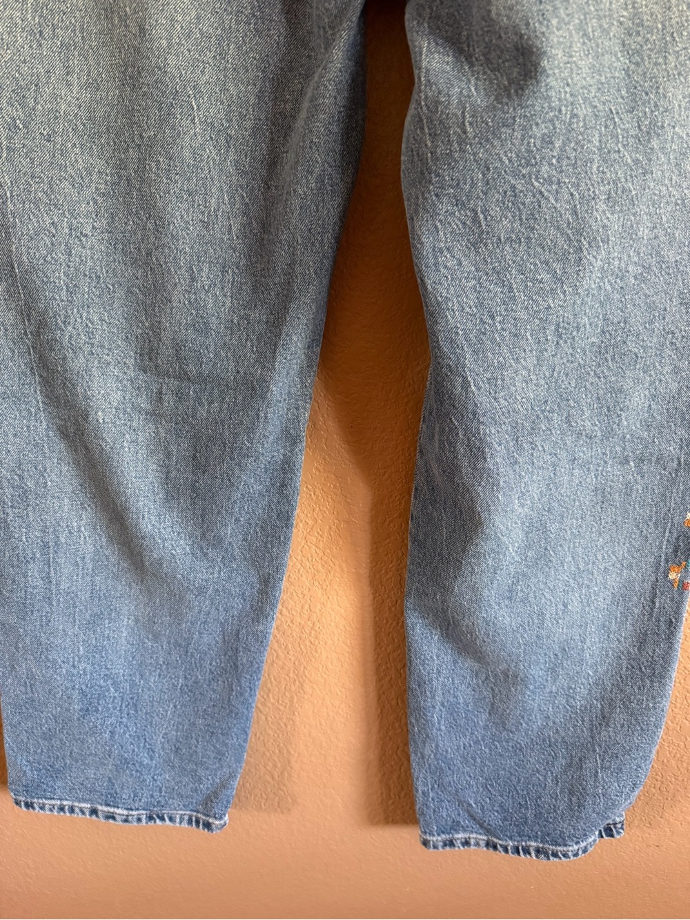 Lucky Brand Blue Embroidered Patchwork Boyfriend Jeans Size 14/32R - Picture 9 of 11